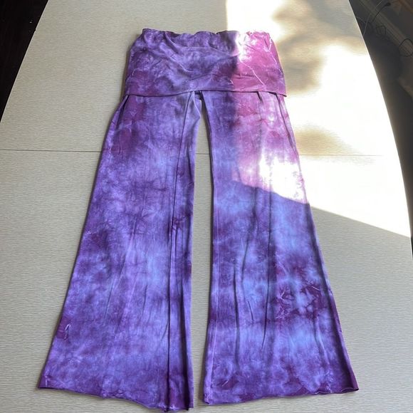 Purple Tie-Dye Wide Leg Pants - Picture 2 of 14